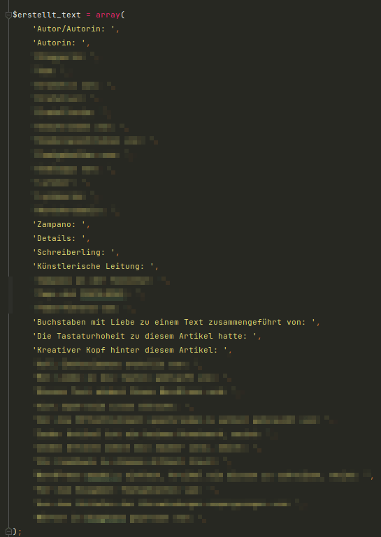 Screenshot von Programmier-Code